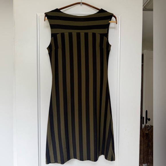 RARE Nooworks Vertical Stripe Sleeveless Jersey Dress - Picture 6 of 7